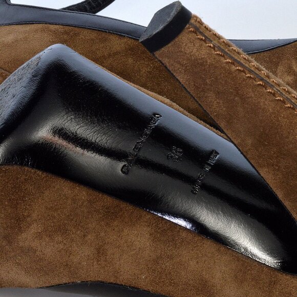 Balenciaga Hidden Platform Heel Ankle Strap Suede Shoes Size 36 - Picture 6 of 7